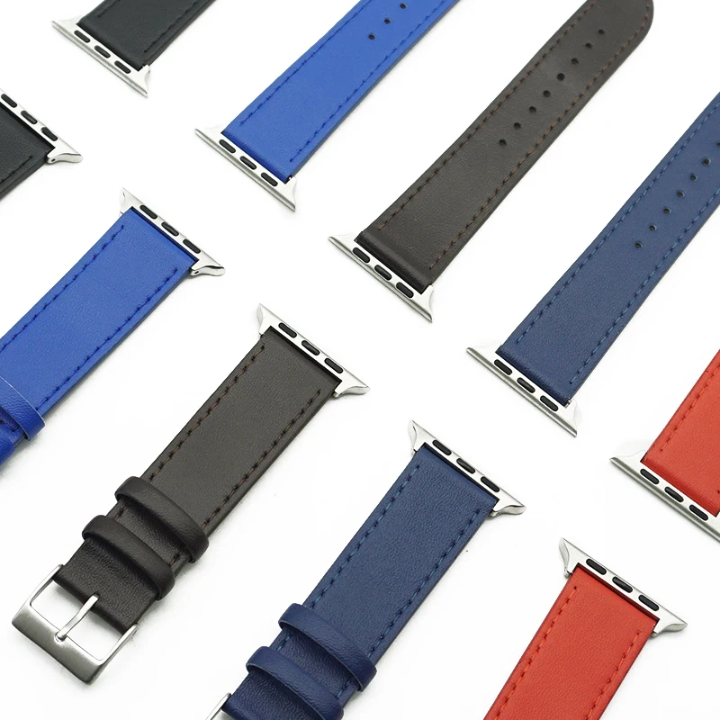 Leather Watch Strap For Apple Watch Band Series 5 4 3 2 1 For iWatch Strap 2