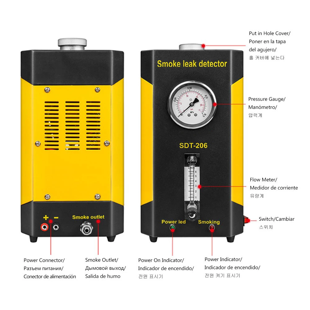 

Newest AUTOOL SDT-206 Car Smoke Detector Leak Diagnostic tool of Pipe Systems including EVAP for all Vehicle Auto leakage Tester