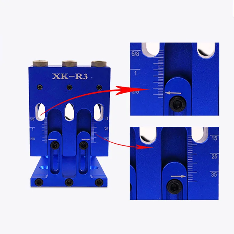 Регулируемое карманное отверстие локатор набор джиг система для деревообработки столярных работ Шаг сверло 9 мм набор для столярных деревообрабатывающих инструментов