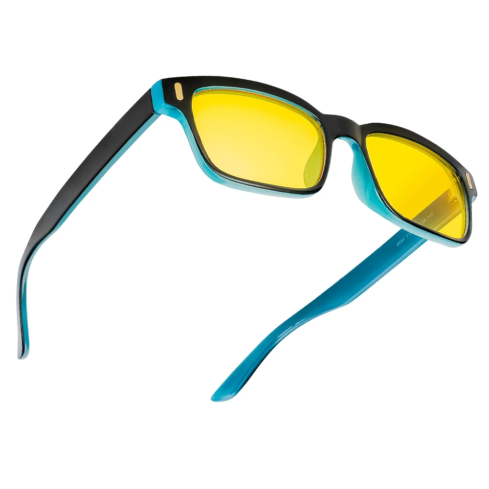 

Cyxus Blue Light Filter Computer Glasses Anti Eye Strain Eyewear For Men/Women Unisex Yellow lens Blue Frame -8084
