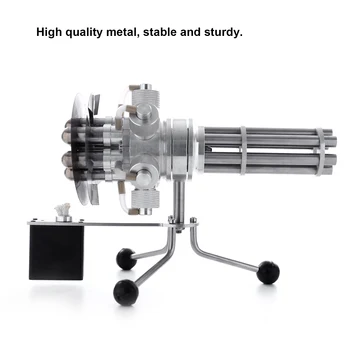 

Metal Hot Air Stirling Engine Motor Model Six Cylinders Educational Toy Physics Science Experiment for Teacher Student Adult