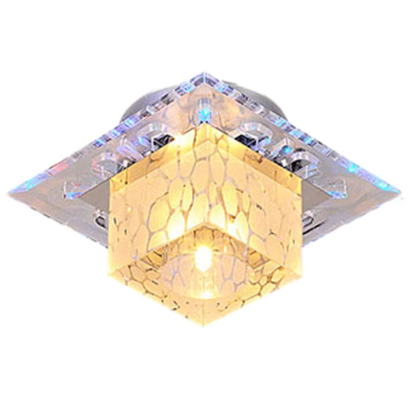 

New products hot LED crystal ceiling porch hall hallway bedroom lamp corridor lamp square background wall living room lighting
