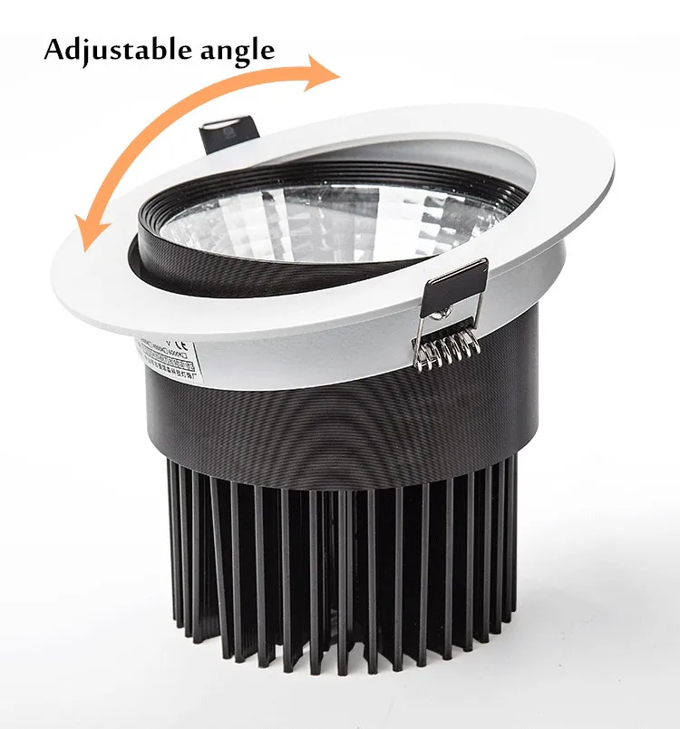 黑色cob射灯led天花灯套装3w5w7w10w12w嵌入式孔灯客厅背景墙筒灯-tmall_11