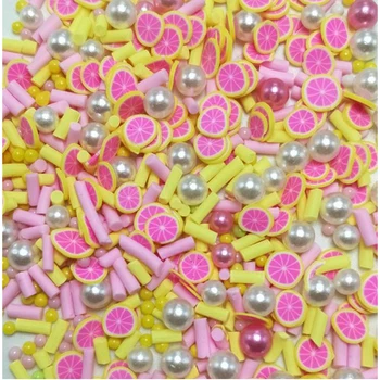 

Boxi 10g Slime Additives Charms Polymer Clay Fruit Slice Topping Supplies Cute DIY Sprinkles Filler For Cloud Clear Slime Clay