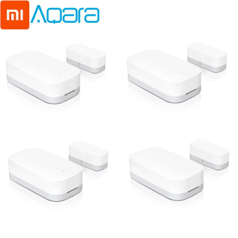 Online Original Xiaomi Aqara Sensor de ventana de puerta Zigbee función inteligente hogar seguridad Control remoto alarma puerta Sensor de ventana para mi hogar