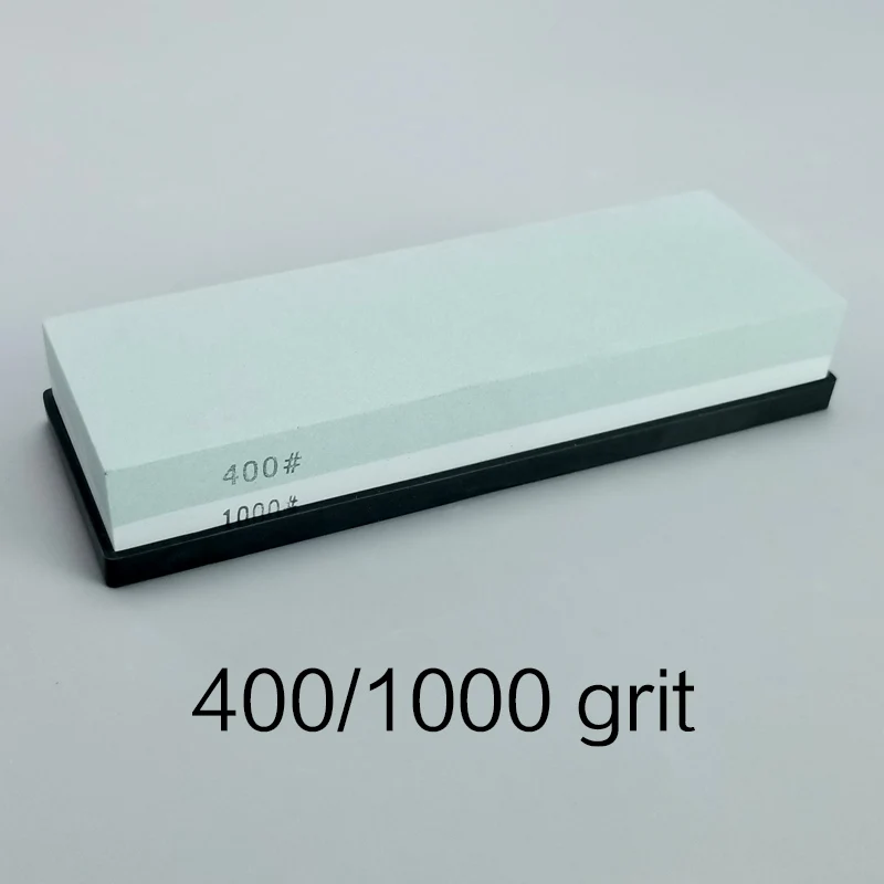 Двусторонняя 400/1000 зернистость белый точильный камень из корунда профессиональная точилка для кухонных ножей Система шлифовальных ножей terrazzo