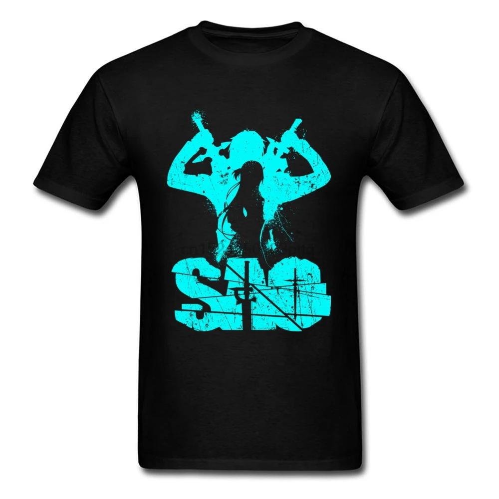 Latest SAO T-shirt Anime T Shirt Men Game Tshirt Printed Japan Style Clothes Black SummerAutumn Tops Tees Drop Shipping |