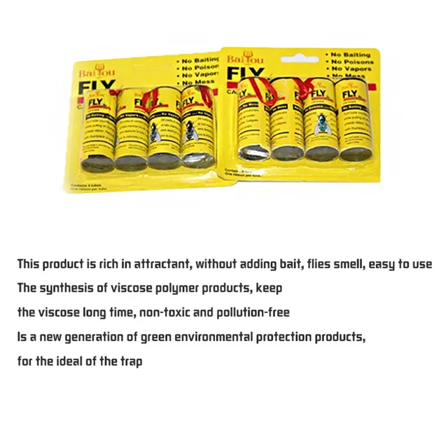 Erős Légy Ragacsos Papírcsík Ragasztó Deszka Repülő Rovar Fogó Tekercs Matrica - Image 2