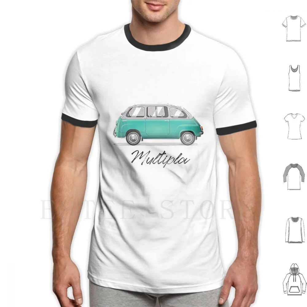 Fiat 600 Multipla Mincheng T Shirt Stampa Cotone Multipla Abarth 595 Fiat Talento Fiat 127 Fiat Decesimo Fiat Coupé Fiat 128