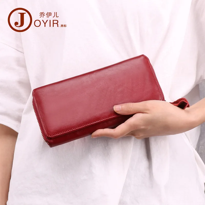 

Women's Korean-Style Fashion RFID Anti-Magnetic Multi-Card Clutch Bag Full-Grain Leather Leather Bag Cross-Border New Products