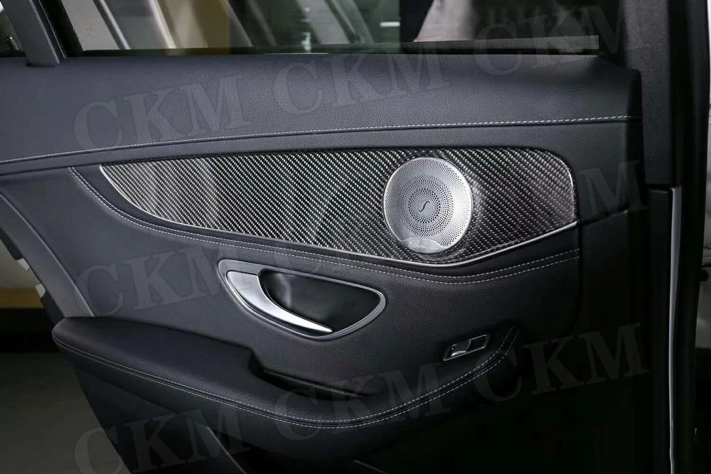 Для Benz класса GLC X253- LHD сухая углеродная волоконная центральная консоль панель украшение дверная ручка крышка планки 6 шт. автомобильный Стайлинг