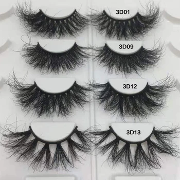 

Fluffy Lashes 100% Mink Hair False Eyelashes 20mm-25mm 3d Lashes Dramatic Long Messy Natural Lashes Makeup Mink Eyelashes