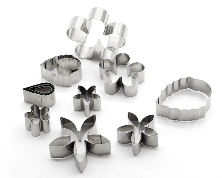 不锈钢花型迷你12件套蔬菜饼干模具 饼干切蛋糕翻糖模具烘焙工具_B6_17