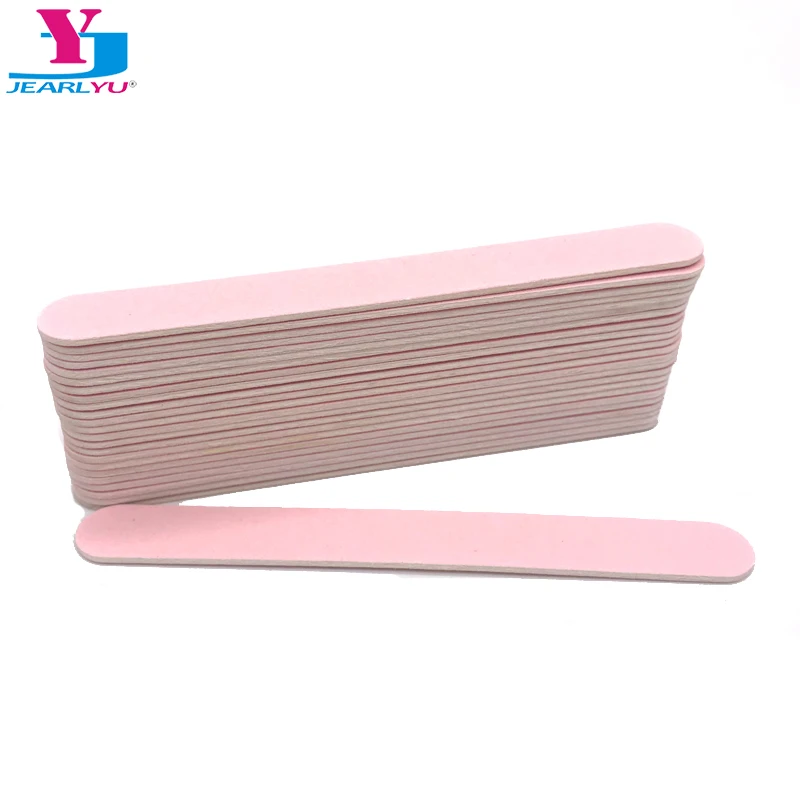 

50pcs/lot Pink Nail File 240/240 JEARL YU Buffer Polishing Blocks Wooden Sanding Nail Tools Wood Board Salon Care Nail Pedicure