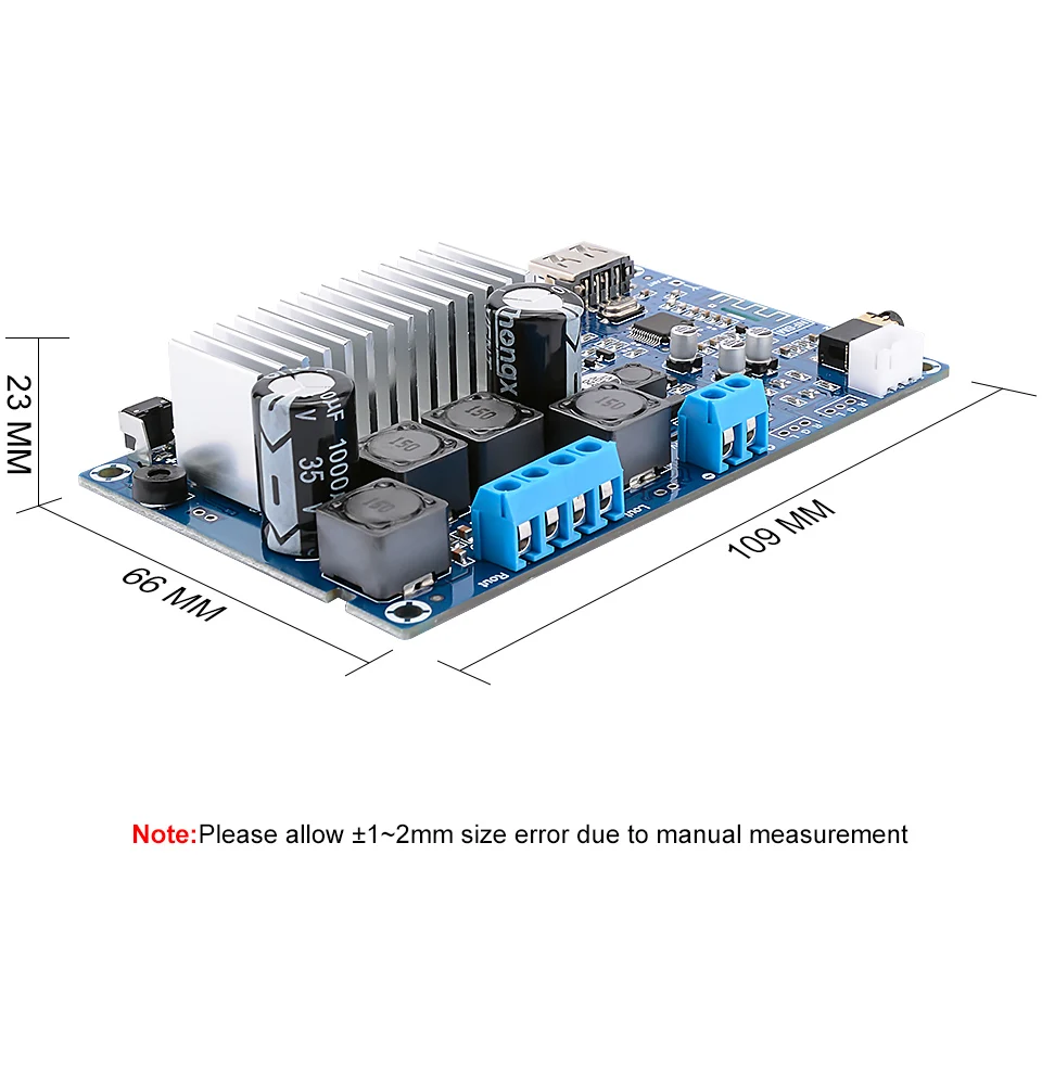 AIYIMA TPA3116 Bluetooth 5,0 усилитель мощности плата 50Wx2 стерео 2,0 канальный цифровой аудио усилители AUX U диск TF декодирование карт