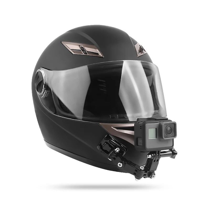 

Motorcycle Helmet Chin Bracket arm Gopro Accessories 4 Ways Turntable Button Mount Go Pro Hero 4 5 6 7 SJCAM SJ4000 EKEN H9 H9R