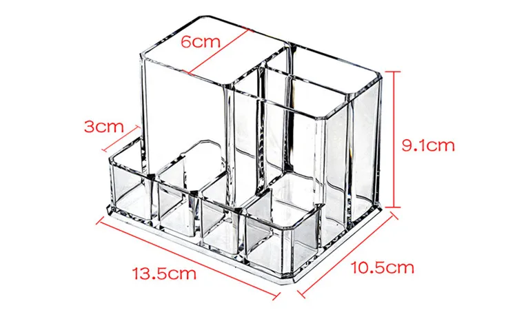 Макияж кисти коробка для хранения держатель прозрачный акриловый губная помада косметический Органайзер для хранения косметики коробка туалетный столик украшение
