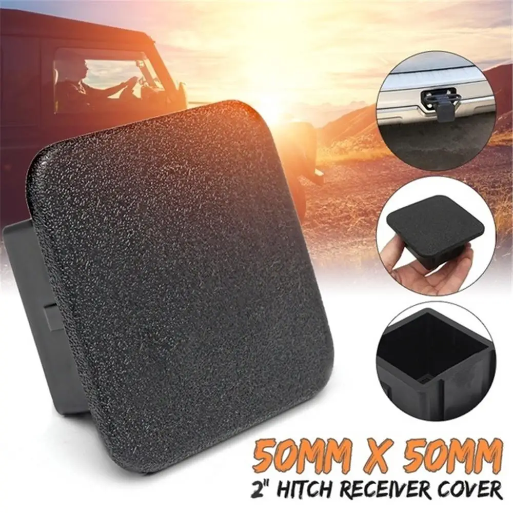 

2 inch AUTO Trailer Hitch Cover Tow Receiver Tube Plug Cap Black Hitch Ball