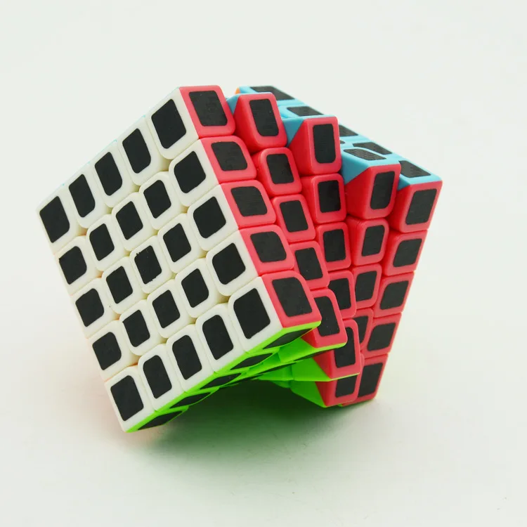 

[Grid Five-Order Carbon Fiber Film Rubik's Cube] Smooth 5-Order Magic Cube Students Children Early Childhood Educational Toy