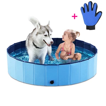 

Foldable Dog Swimming Pool Pet Pool Bath Swimming Tub Bathtub Pet Collapsible Bathing Pool for Dogs Cats Kids Pets Accessories