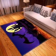 Хэллоуин, гостиная, ковер, ковры, Нескользящие, вечерние, Декор, коврик для пола, ковры, ужасающие летучие мыши, древний замок, большой ковер