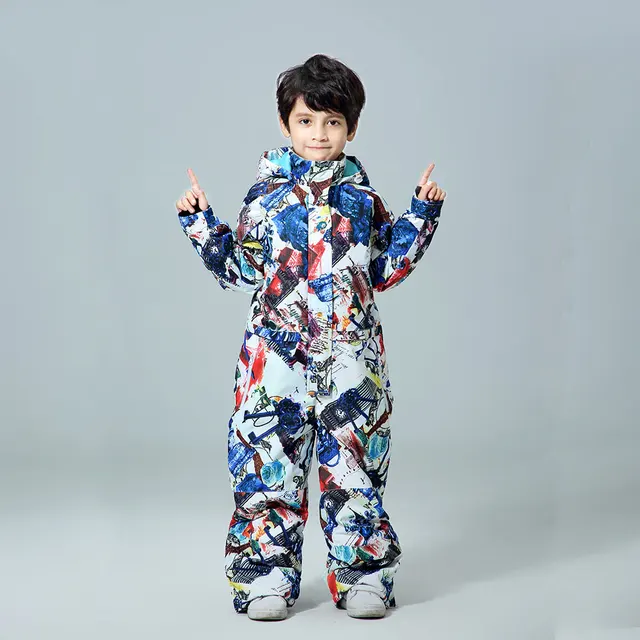 2019 New Ski Suit For Boys Winter Children Jacket and Pant Windproof Waterproof Super Warm Snow Skiing And Snowboarding Clothes