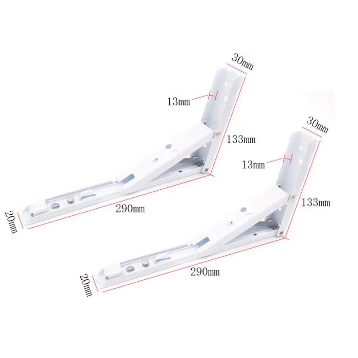 1 Pair Stainless Steel Folding Table Bracket Shelf Bench Heavy Duty 75KG Load SLC88