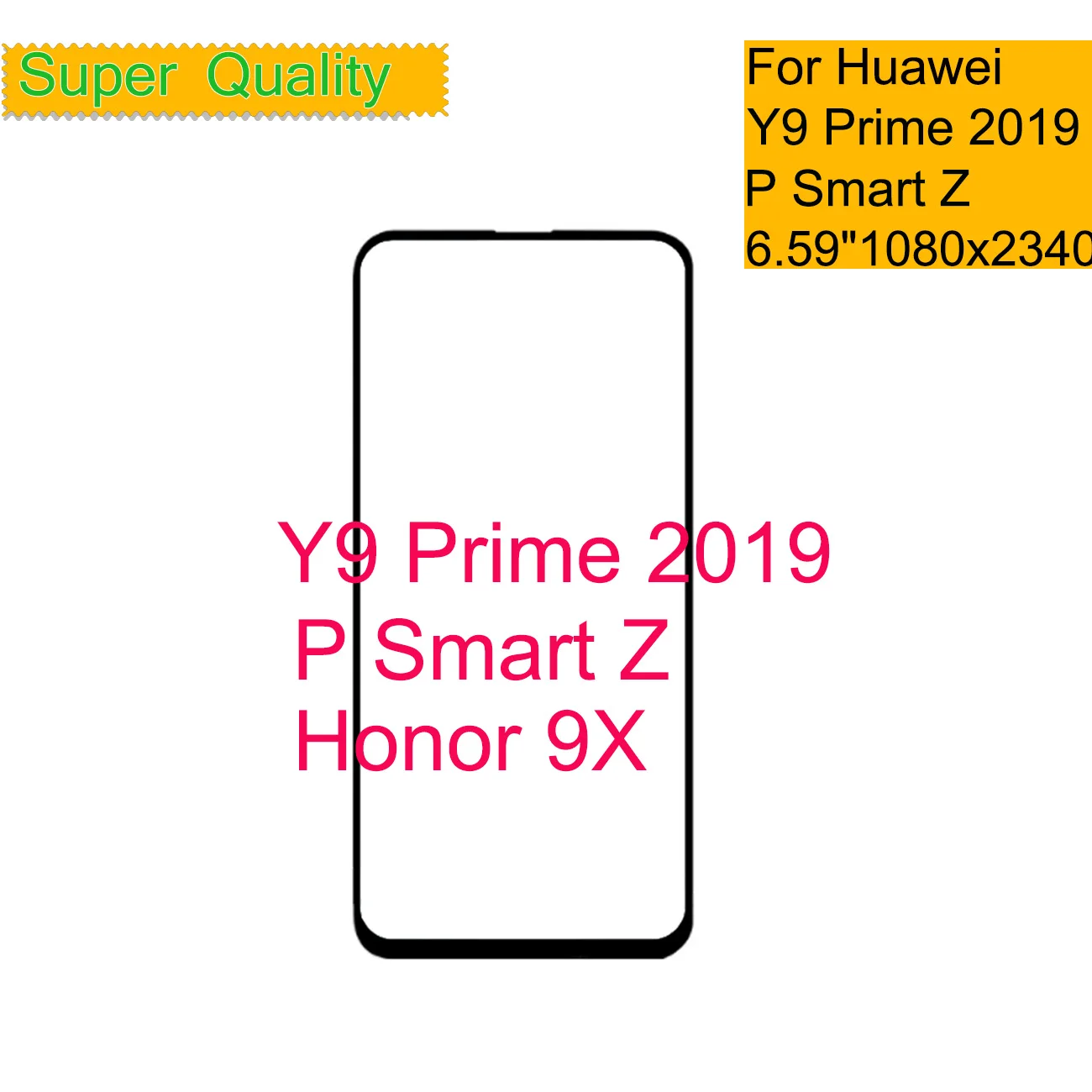 10 шт./лот для Huawei P Smart Z Y9 Prime 2019 Сенсорная Панель переднее внешнее стекло Honor 9X