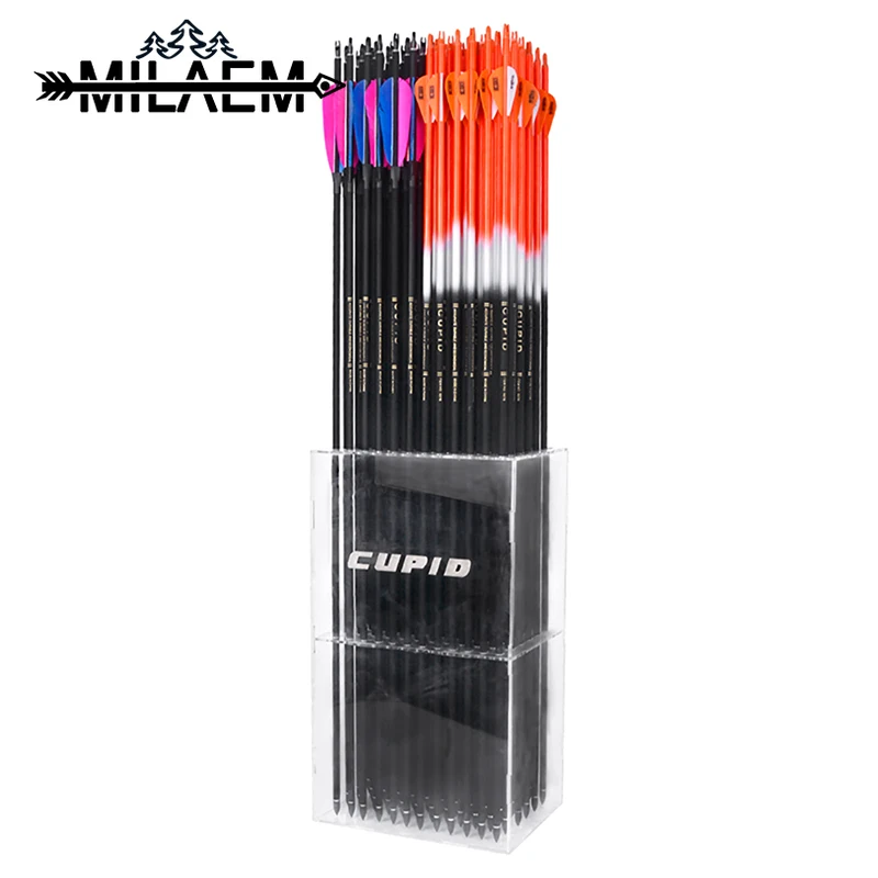 

1 pc Acrylic Archery Arrow Shaft Bracket Insert Box Quiver Detachable Small And Large Size For 36 pcs& 72 pcs Arrows Storage Box