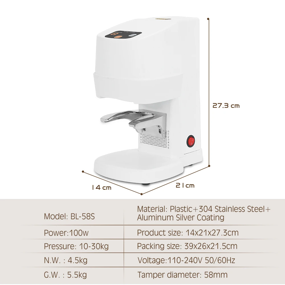 HNBYLMM Tampon à Expresso Automatique De 58mm Avec Remplissage Et