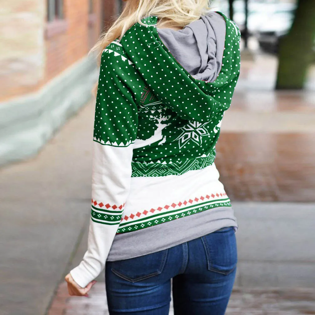 JAYCOSIN, новинка, Модный зимний свитер для женщин, Рождественский вязаный джемпер с круглым вырезом и рукавами-фонариками, Свитера с капюшоном, Pull Femme Hiver