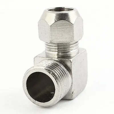 

3/8PT Male Threaded Quick Fitting Coupler Elbow Connector for 10mm Dia Air Hose