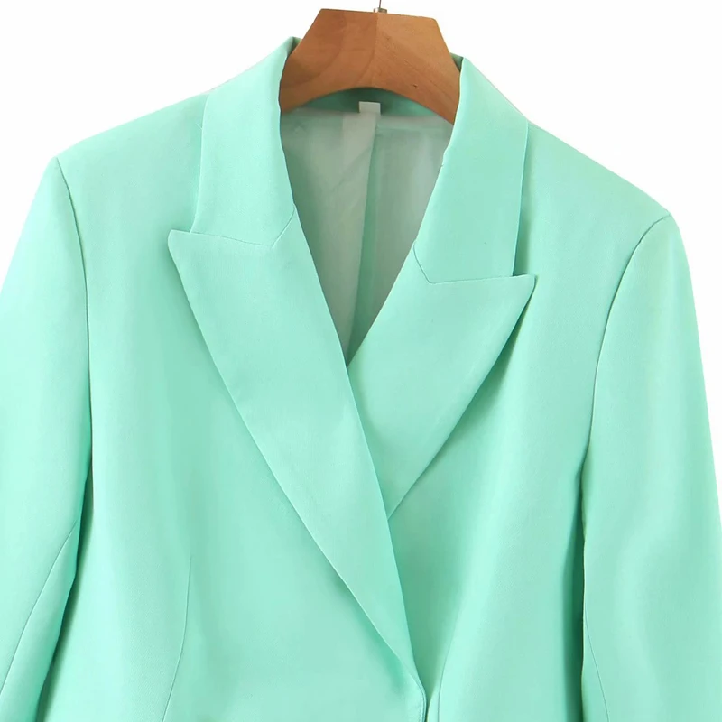 2020 New Spring Office Lady 2 Piece Set Elegant Double Breasted Blazer Jacket Coat+Zipper Flares Pants Suit