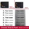 Name Engraving Money Clip Mini Wallets Genuine Leather Male Purse Mini Vintage Slim Wallets 6