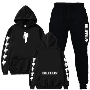 

2020 Billie Eilish Autumn Winter Tracksuit Women Men Sweatshirts Casual Suit Women Clothing Suit Jogging Pant Sporting Suit
