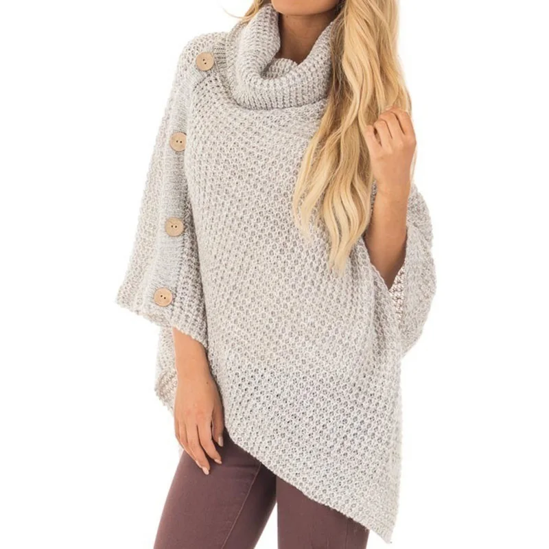 Suéter Dolman De Punto A Rayas Para Mujer MAKARTHY – Manga Murciélago, Tejido Suave Y Cálido