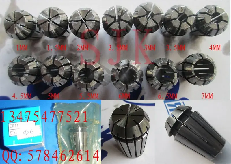 

Full 14pcs(14 size ) ER11 PRECISION SPRING COLLET For CNC milling lathe tool