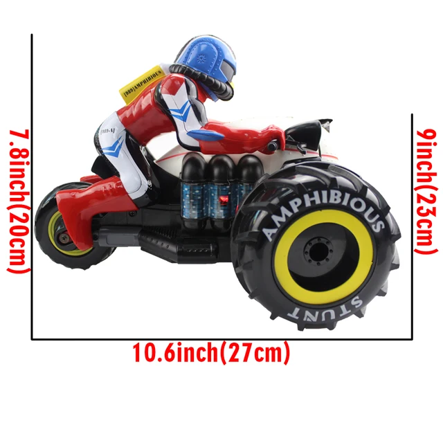2.4G RC Car Dirt Bike Rock Crawler Amphibious Radio Control Motorcycle Stunt Racing Vehicle Model Light Electric Hobby Toys 6