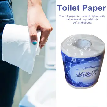 

Car Household Roll Paper Toilet Paper 3 Layers Soft Non-irritating Tissue Paper Degradable Toilet Roll Paper 4/8/10 Rolls