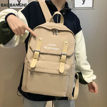 

Women Student Cute Backpack Kawaii Waterproof Nylon School Bag Girl Fashion Buckle Laptop Backpack Female Book Bag Ladies Luxury