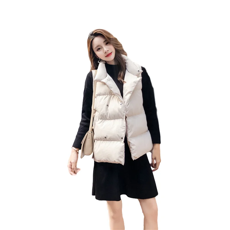

Women's Vest Winter Keep Warm Vest Coat Women Double Breasted Loose Thick Vest Women Sleeveless Jacket Women Spring Outwear