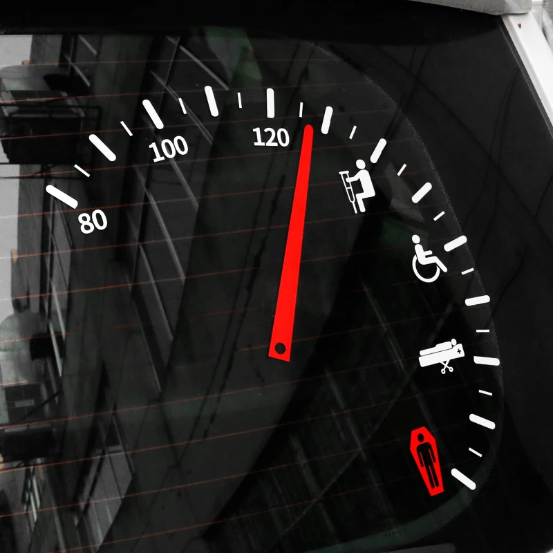 Car Styling Speedometer design reflective stickers funny car rear window decor warning decals and film | Автомобили и мотоциклы