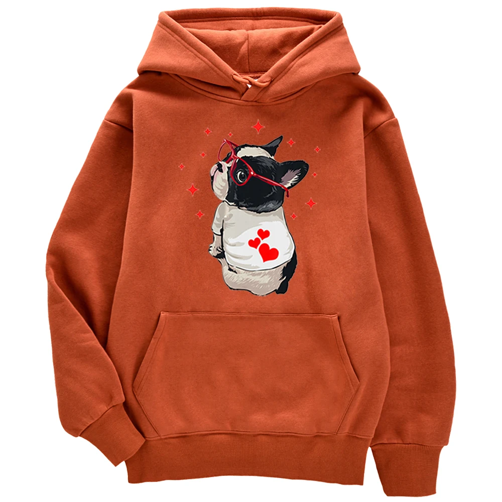 

Cute Dog Creativity Printing Hoodies Men's Hip Hop Loose Hoody Autumn Winter Fleece Sweatshirt Crewneck Loose Fashion Hoodie