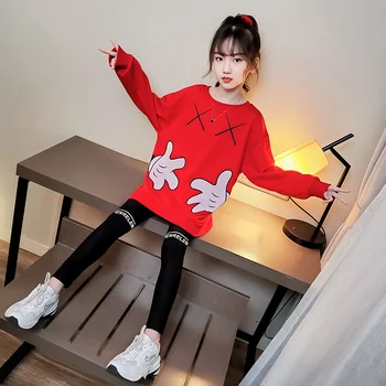 

одежда для подростков Girls Autumn Cartoon Mickey Mouse Halloween Boutique Outfits 2020 новинка хит детский спортивный костюм