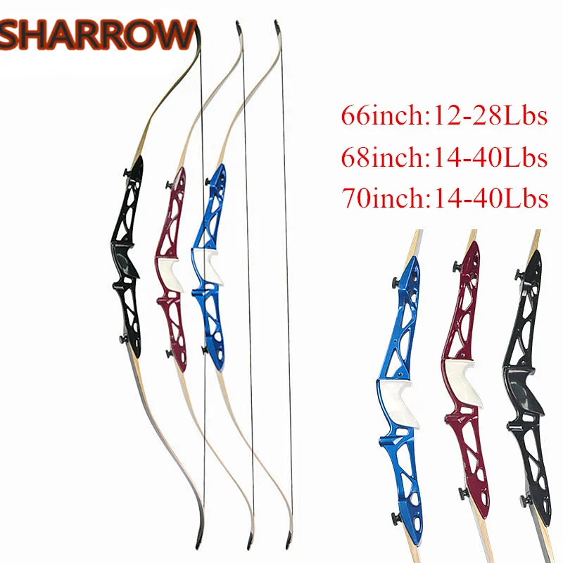 

1Pc 66/68/70" Magnesium Alloy Archery Recurve Bow Longbow Takedown Right Hand Bow For Hunting Training Shooting Accessories