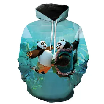 

2020 Fashion Men Women Children 3D Print Cartoon Anime Kung fu Panda Printed Pullover Sweatshirt Boy Girl Cool Hoodie Hoody Coat