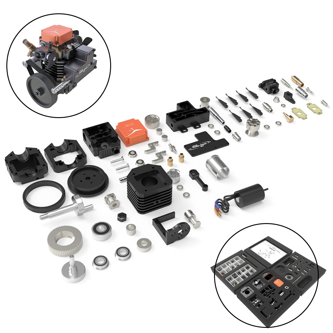 

New Toyan DIY Four-Stroke Methanol Desktop Engine For 1:10 1:12 1:14 Model Car Ship RC Airplane