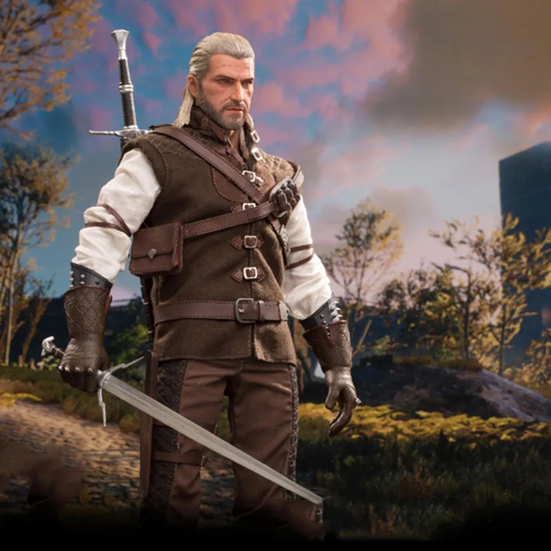 

MT Toys 1/6 Scale Boy Toys Hunting Devils White Wolf Gerald Geralt Movable Model For 12" Action Figure Body apparel Accessories