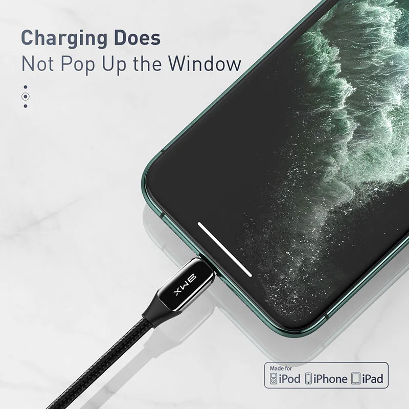  BMX MFi USB C zu Blitz Kabel für iPhone XR XS Max USB Kabel PD 18W Schnelle Ladekabel für iPhone 11