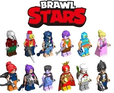 12 шт./лот Brawls фигурка игра тара Шелли сломалась ворона Джесси кукла Пайпер аниме звезда герой Модель год Рождество игрушка подарок для детей - Цвет: Светло-желтый